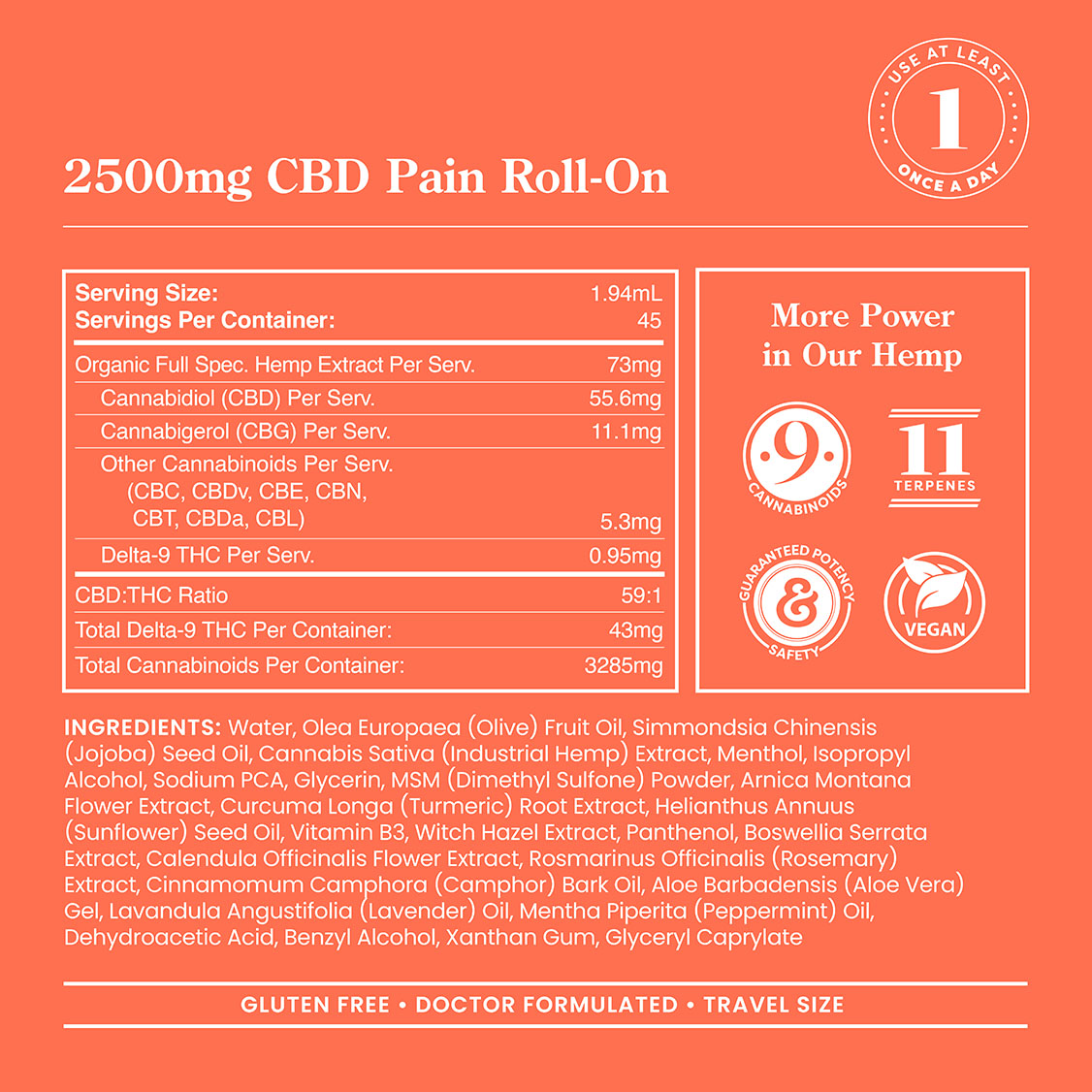 R&R CBD Pain Roll-On  (CBD + CBG)