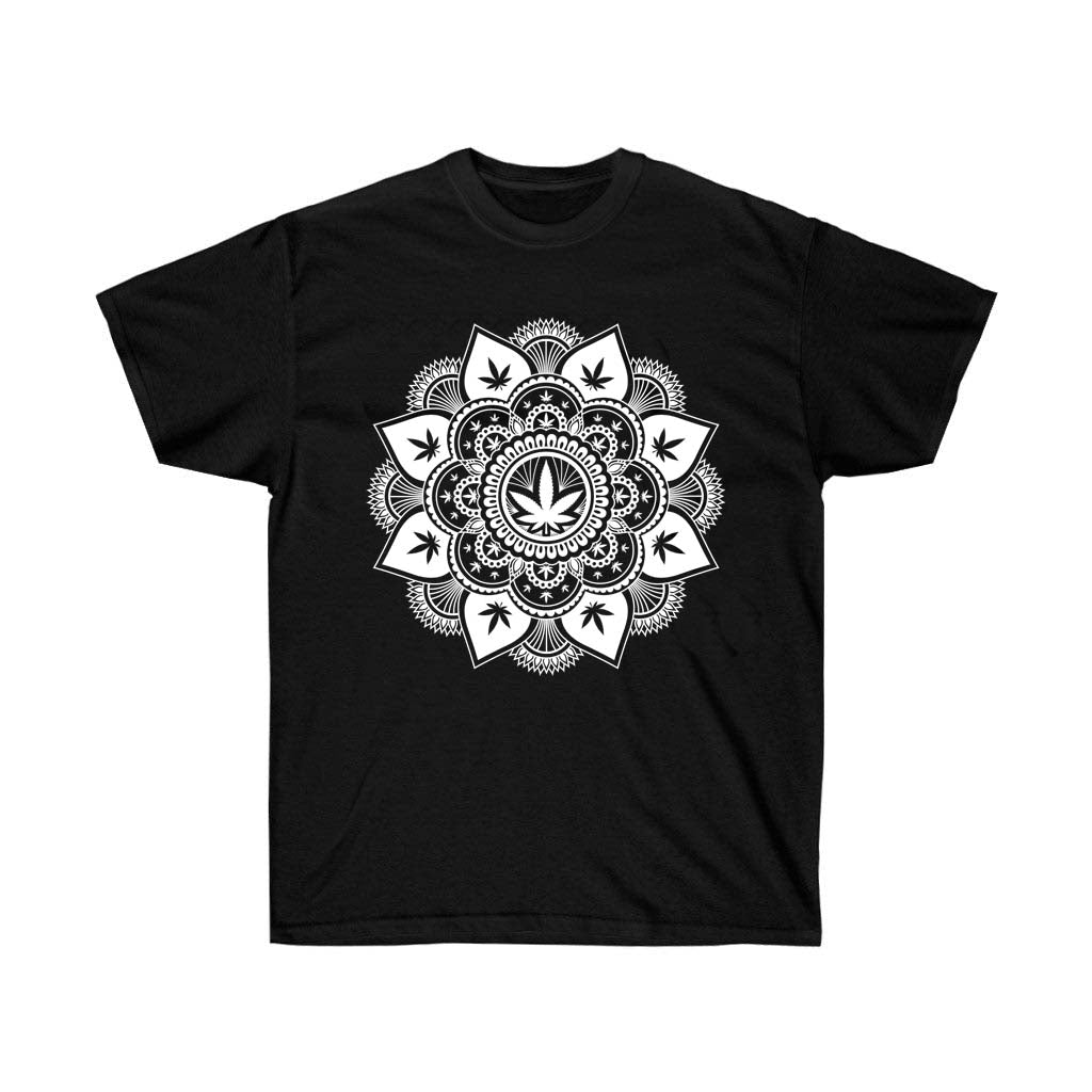 Cannabis With Mandala Pattern T-Shirt